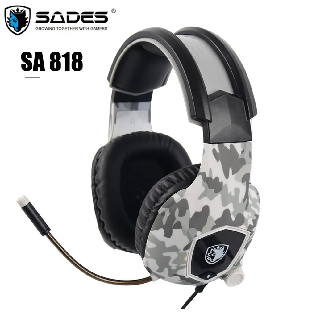 SADES A6 USB 7,1, стерео проводные Игровые наушники, игровая гарнитура с микрофоном, голосовое управление для ноутбука, компьютера, Шумоизолирующий светодиодный Z606