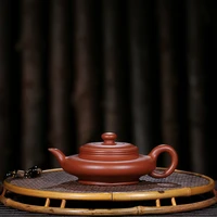 yixing purple clay pot genuine artists hand made raw mineral zhumu flat pot shihu kungfu teapot tea set