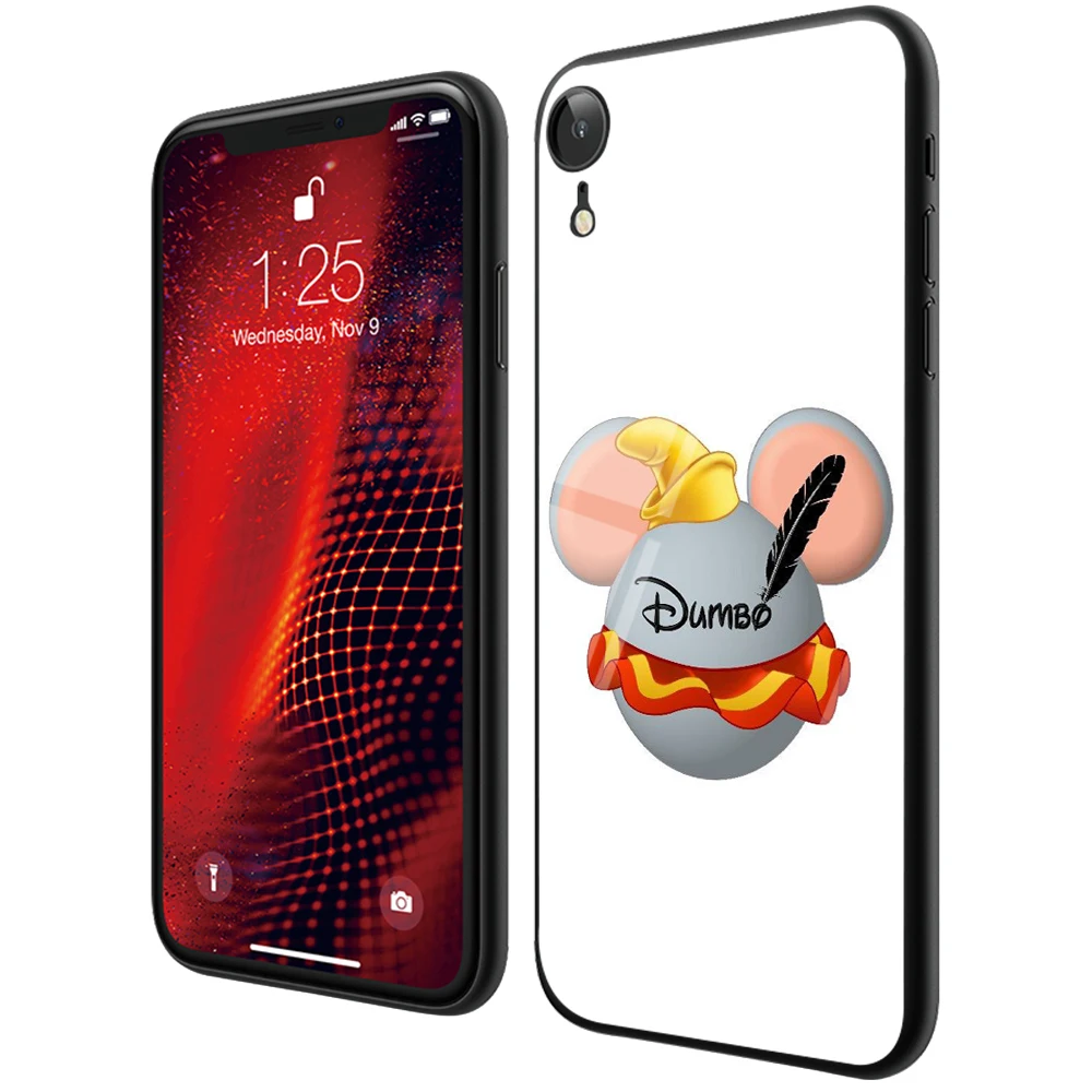 Мягкий чехол из закаленного стекла Lavaza Dumbo для iPhone 6 6S 7 8 Plus 5 5S SE XR X XS 11 Pro MAX |