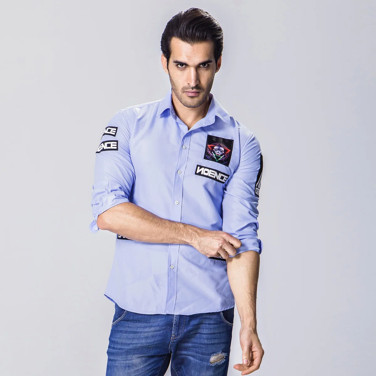 New 2016 Men's Spring Star Wars Shirt Men Brand Cotton Long Sleeve Shirts Causal Embroidery Camisa Social Masculina | Мужская одежда