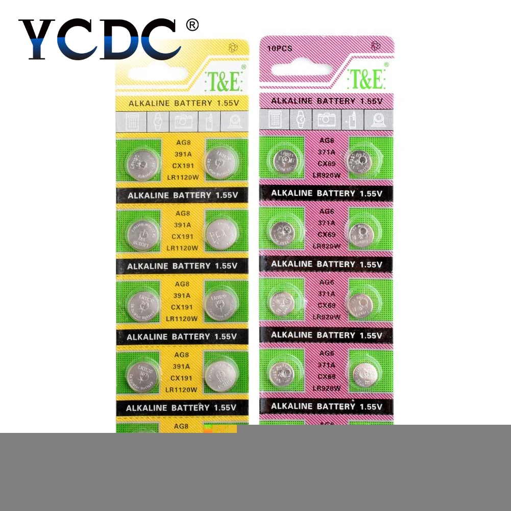AG0 AG1 AG2 AG3 AG5 Pro часы Батарея 10 шт. 1 55 V AG4 ag4 377a 377 lr626 sr626sw sr66 lr66 щелочные батареи