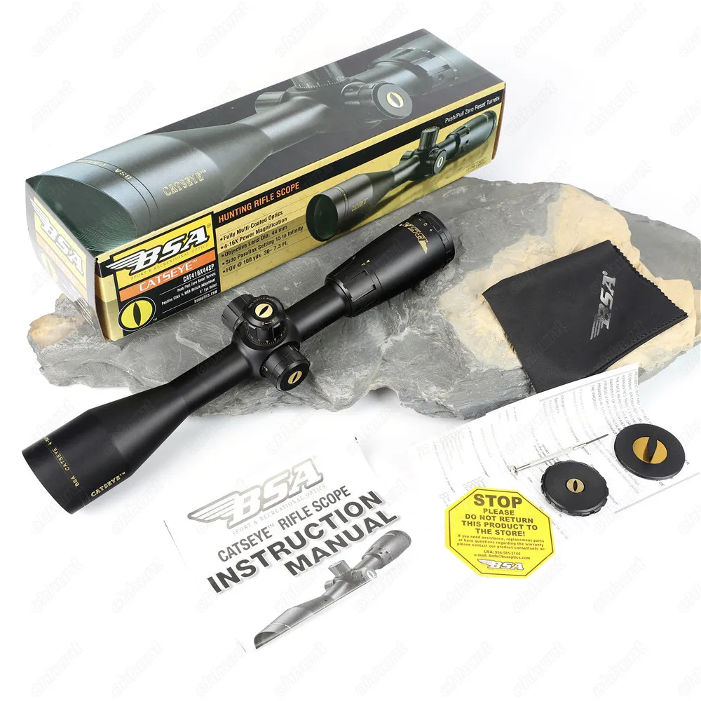 BSA Catseye 4-16X44 SP охотничий винтовочный оптический прицел боковой Параллакс Mil-dot
