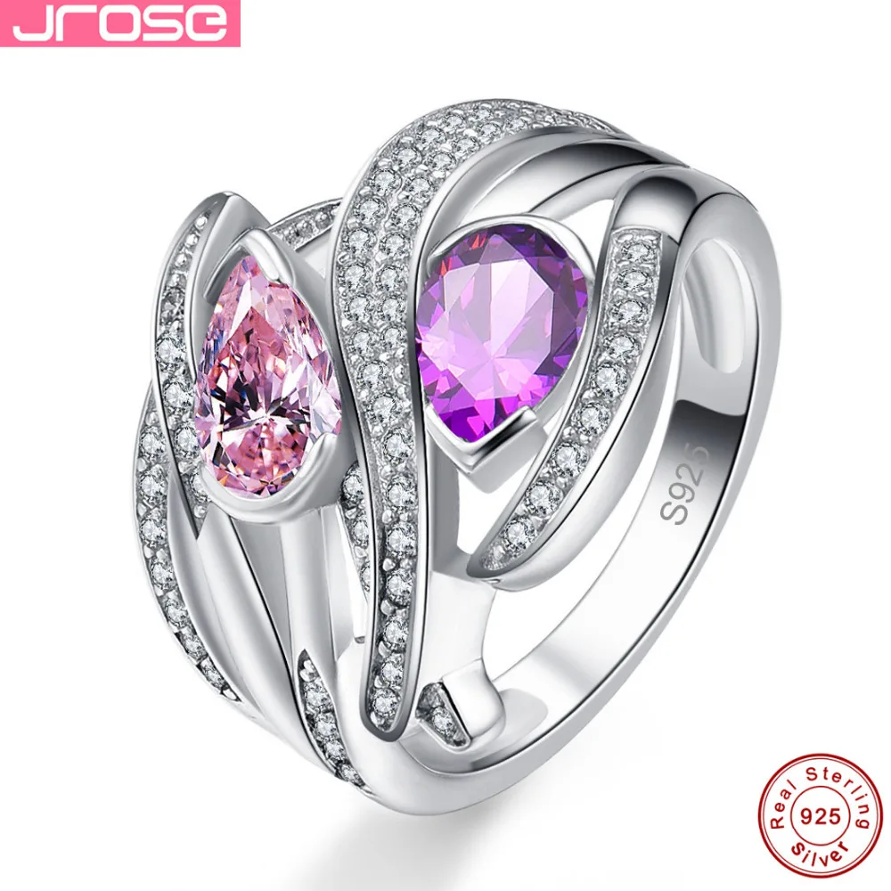 Jrose 2.8ct роскошное ювелирное изделие в стиле ретро 100% Стерлинговое Серебро 925 пробы
