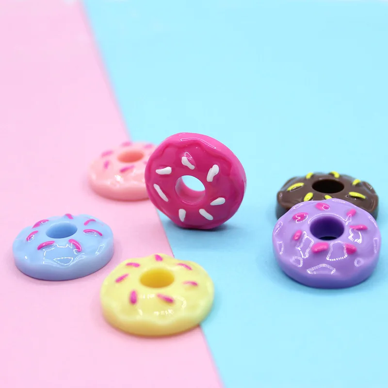 8 шт. Моделирование смолы пончик Аксессуары бусы для детей DIY Скрапбукинг ремесла
