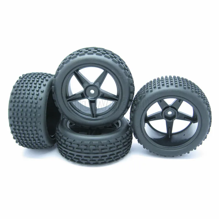 1/10 Масштаб Off Road RC Багги Передние Колеса и Шины x4 Черный 5 Говорил HSP | Игрушки хобби