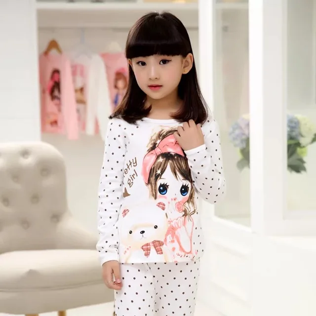 От 4 до 14 лет зимние и летние для девочек Ночная Пижама пижамы сна комплекты