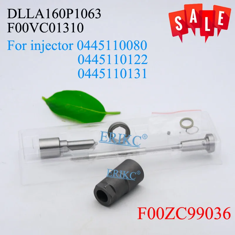 

ERIKC F00ZC99036 Diesel Fuel Injector Overhaul Repair Kits Nozzle DLLA160P1063 Valve F00VC01310 For BMW 0445110131 0445110122