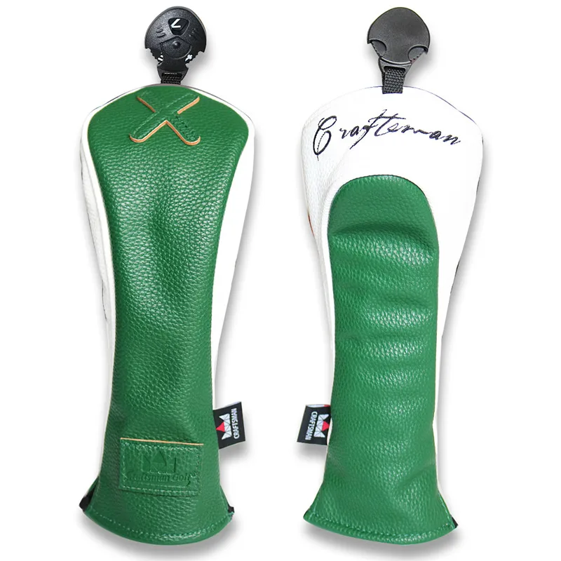 X Hybrid Head Cover Craftsman зеленый/белый Premiun 3D модель Гольф Дерево головы Чехлы для мангала Headcover драйвер Fairwary дерево UT утилита спасения Headcovers - Цвет: X Hybrid Head Cover