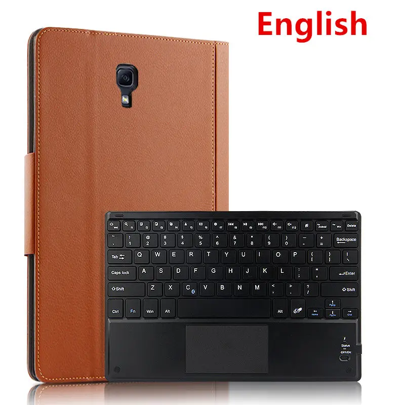 brown English Чехол для samsung Galaxy Tab A 10,5 SM T590 T595 Защитная крышка Bluetooth клавиатура протектор из искусственной кожи Tab A2 10," чехол для планшета - Цвет: brown English