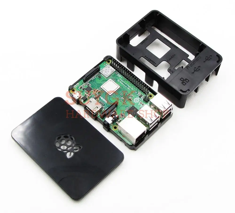 Черный Официальный чехол для Raspberry Pi 3 Model B+ плюс ABS пластиковый чехол Корпус Корпуса для PI3
