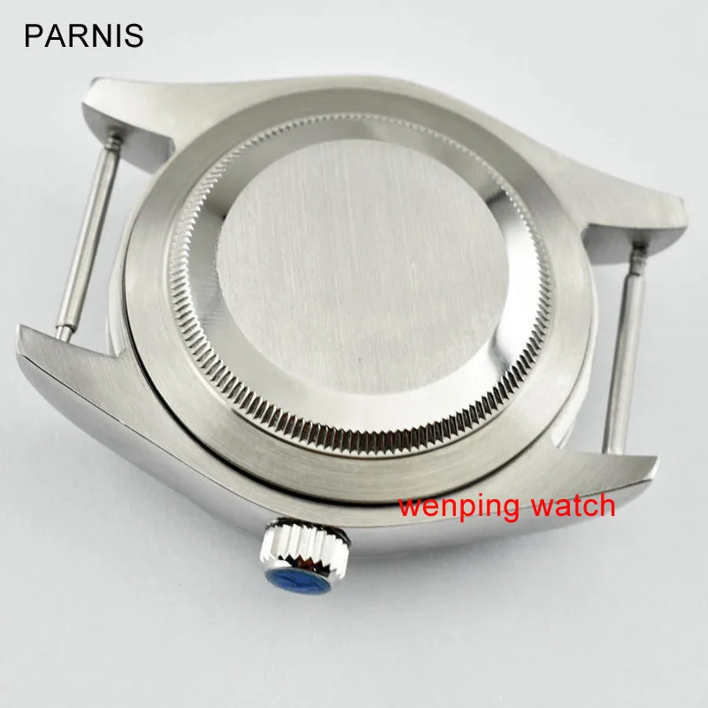 Стальной сапфировый чехол для часов Parnis 40 мм подходит Miyota 8205/8215 ETA 2836 Mingzhu DG2813/3804