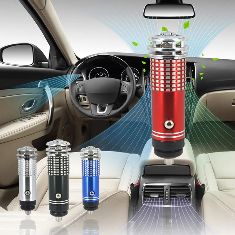 Mini purificador de aire portátil para coche, ionizador de aniones, limpiador, eliminador de olores, CC de 12V, CSL88