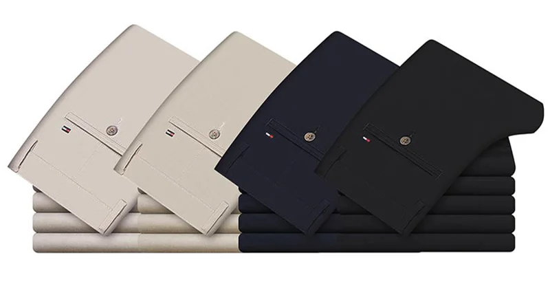 Pantalon Homme, мужские брюки, мужские классические деловые брюки, мешковатые, белые, черные, повседневные мужские рабочие брюки, большие размеры, высокое качество, тонкие