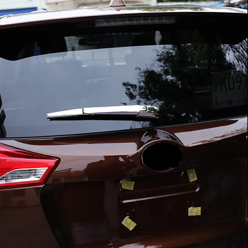 

For Toyota RAV4 2014-2018 ABS Chrome Rear Window Windshield Wiper Blade Overlay Garnish Molding Cover Trim accessories 3pcs