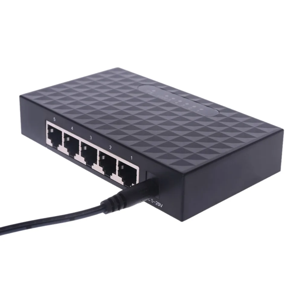 Планшет-5 в постоянного тока 5 портов RJ-45 10/100/1000 гигабит Ethernet сетевой коммутатор
