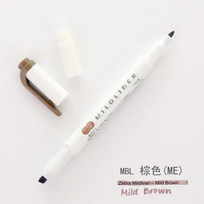 MBL ME 1PC Japanese stationery zebra Mild liner double headed fluorescent pen hook pen highlighter pen color Mark pen kawaii - Цвет: MBL ME