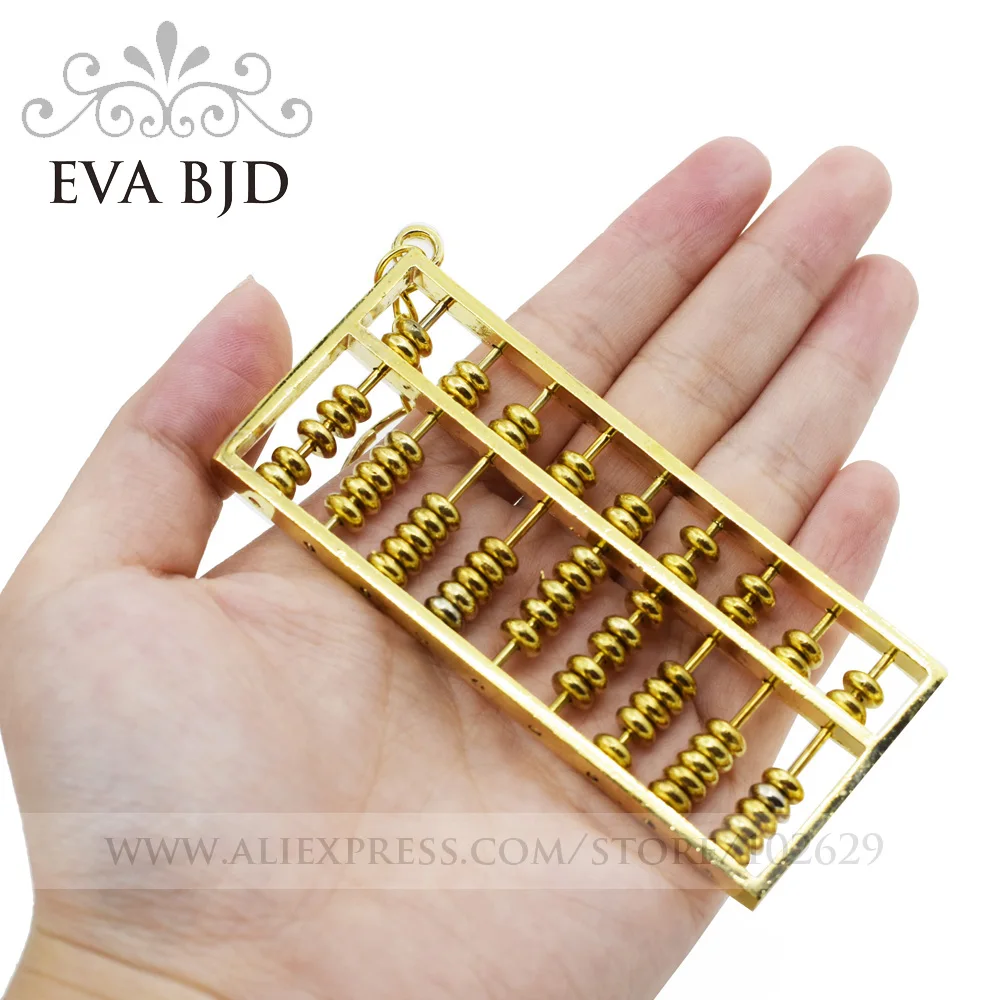 Золотой Металл Abacus китайский расчетный инструмент для 1/3 1/4 1/6 BJD кукла украшение