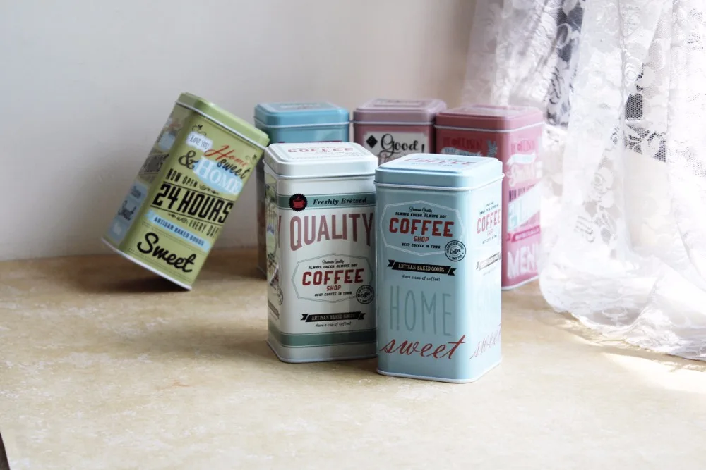 1 шт. английские чайные банки с буквенным принтом конфетная коробка для хранения