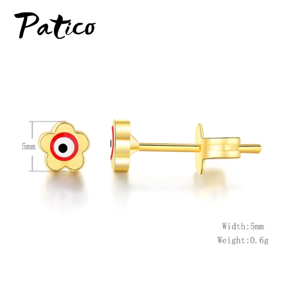 New Design 925 Sterling Silver Gold Flower Small Earrings Star Stud Wedding For Women Korean Earings Fashion Jewelry | Украшения и