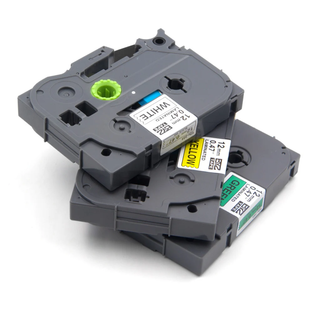 Absonic 6 шт. 12 мм TZe131 TZe231 TZe431 TZe531 TZe631 TZe731 Lableing ленты для Brother P-Touch PT-D210 PT-H110 PT-D600 принтеры