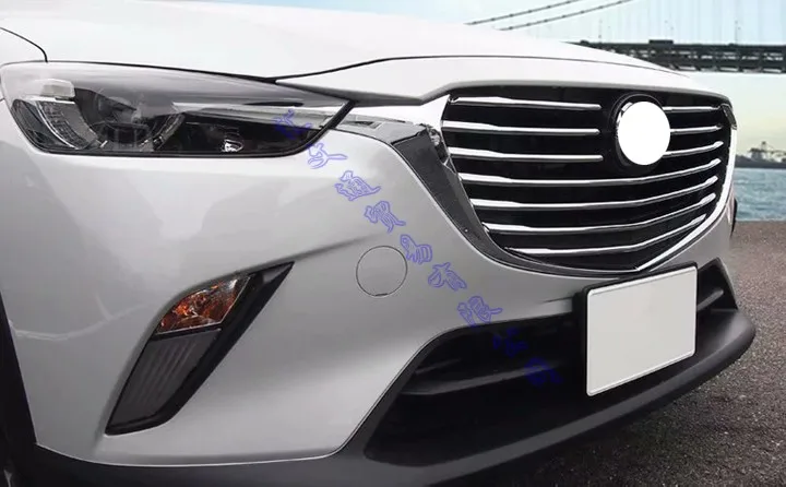 Для Mazda CX 3 2016 2017 2018 2019 ABS хромированный передний центральный сетчатый решетчатый