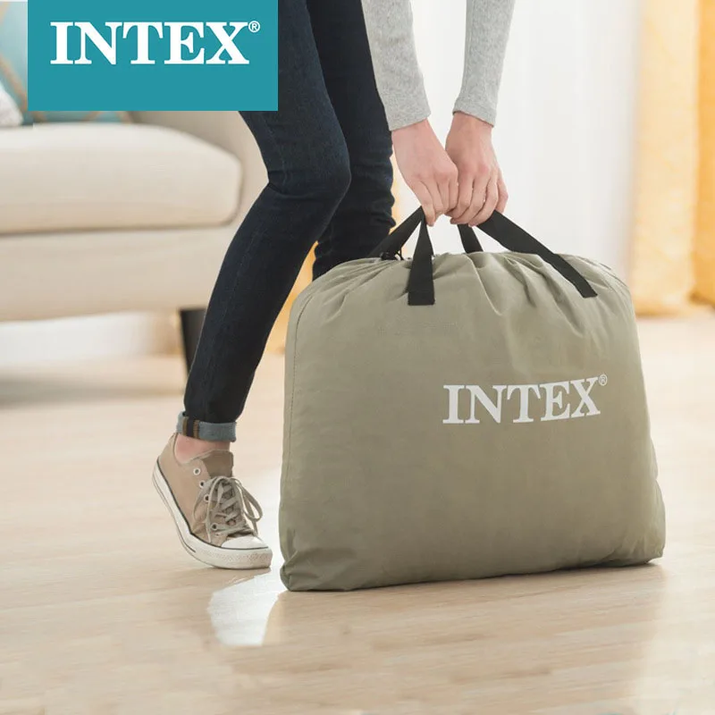 INTEX 64122 высококачественный роскошный надувной матрас для одного человека надувная кровать Встроенный Электрический насос надувной коврик
