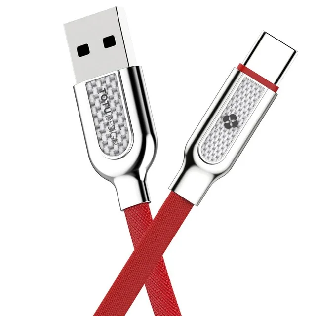 Red TOTU Тип usb C кабель для samsung Galaxy S9 S8 плюс Xiaomi huawei P10 Тип-C данных заряднеое устройство провод для быстрого заряда шнур - Цвет: Red
