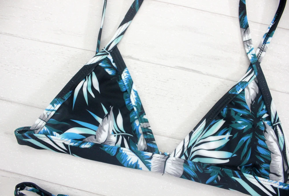 Бикини пуш-ап женское с принтом пикантный комплект бикини пляжная одежда