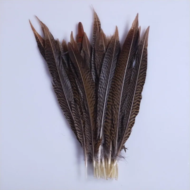 

Wholesale! 10pcs/lot Perfect 12-14 inches/30-35 cm Natural Golden Pheasant Tail Feathers for home /carnival/wedding decoration