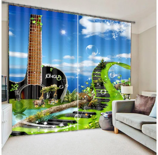 

Customized Beautiful scenery Luxury 3D Blackout Window Curtain Drapes For Living room Bed room Hotel Wall Tapestry Cortinas