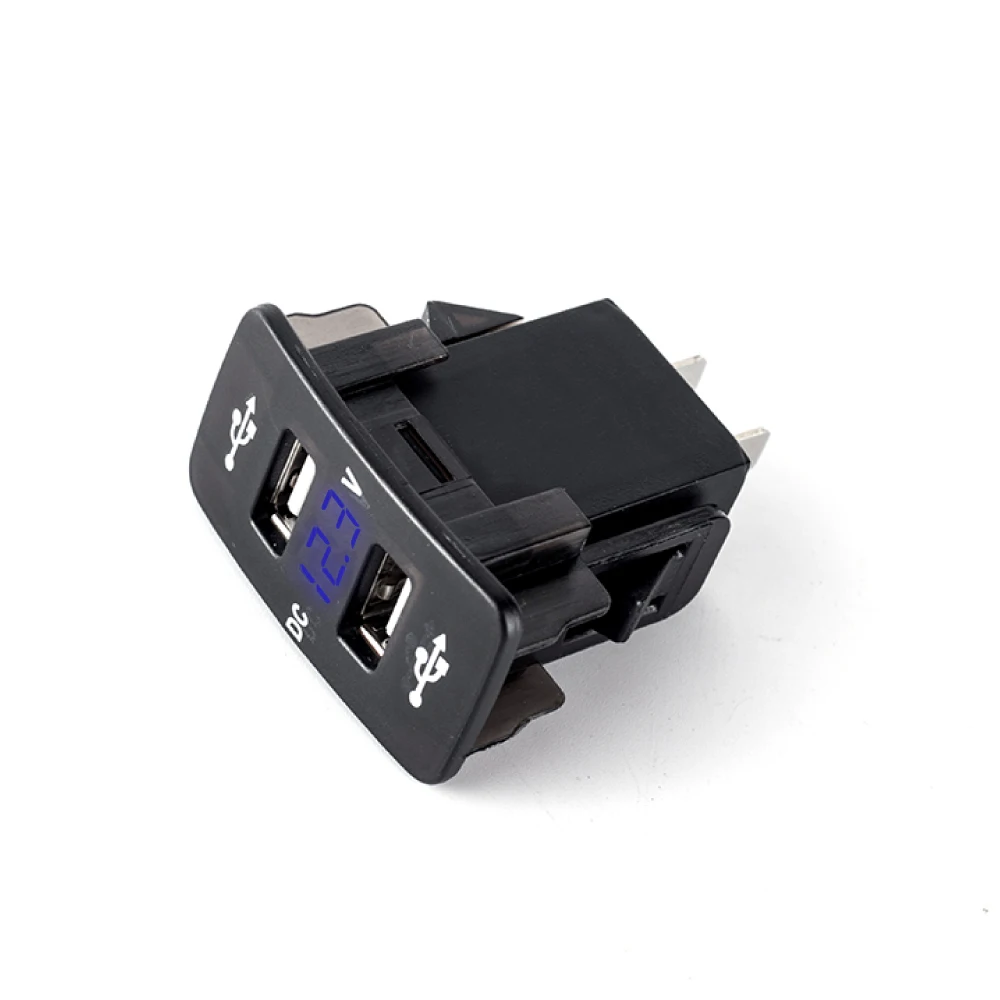 

Car Charger Cigarette Lighter DC 12-24V Dual USB Port Socket Power Adapter with LED Digital Voltmeter Meter Monitor For Honda