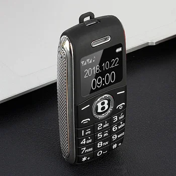 Мини-телефон, bluetooth, набор номера, волшебный голос, один ключ, регистратор, мобильный телефон, две sim-карты, маленький мобильный телефон, русский язык - Цвет: black