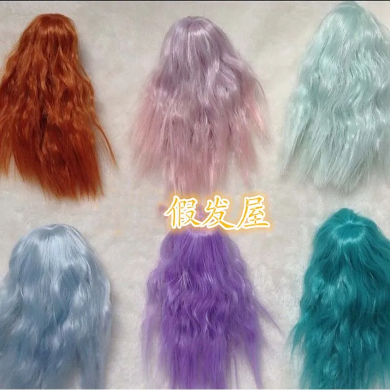 

1PCS Various Colors SD BJD Doll Wigs Curly 1/12 Kurhn Doll Wig