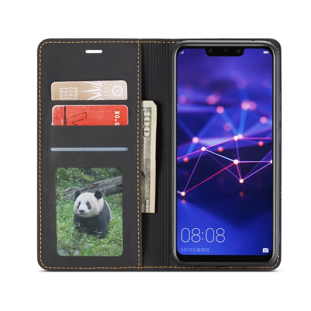 Прочный Магнитный кожаный чехол-кошелек для huawei mate 20 Lite mate 20 Роскошный чехол-подставка с отделением для карт откидная крышка huawei mate P20 Pro