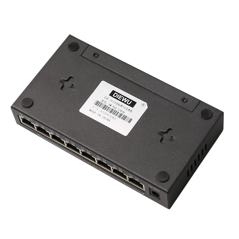 DIEWU 8 портов RJ45 10/100 Мбит/с POE сетевой коммутатор умный блок питания Ethernet