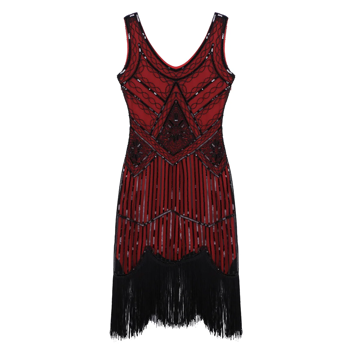 Винтажное женское блестящее платье для латинских танцев расшитое блестками с