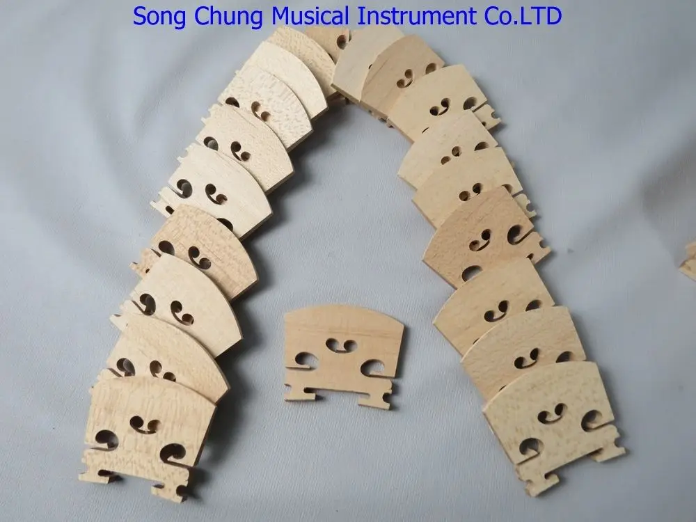

Violin part,60pcs High quality 1/2 violin bridges fine maple laser precise