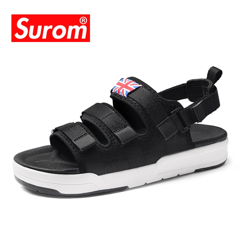 SUROM/Летняя мужская обувь для отдыха; пляжные уличные сандалии наивысшего качества; Новинка года; дышащие крутые мужские кроссовки для прогулок