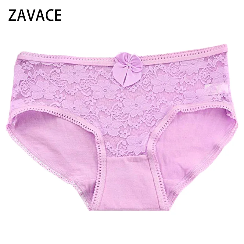 ZAVACE 5 шт./лот Новый кружево конфетных цветов Панель милые сексуальные трусы