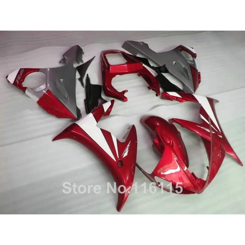 Комплект обтекателей MOTOMARTS для YAMAHA YZF R6 03 04 05 красный черный белый 2003 2004 2005