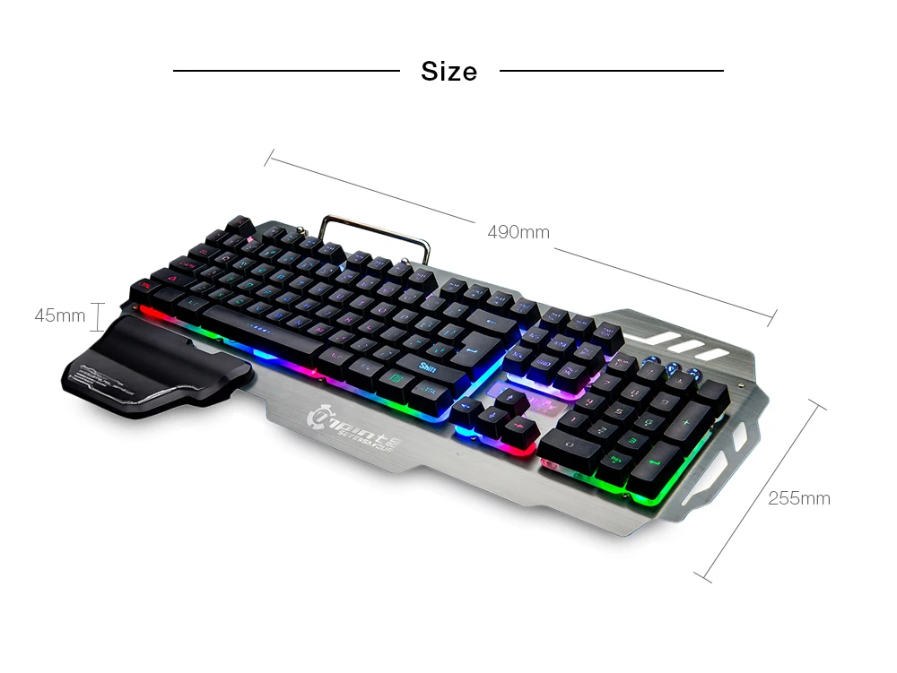 7pin PK 900 PK900 104 ключи мембранная игровая клавиатура с красочной подсветкой