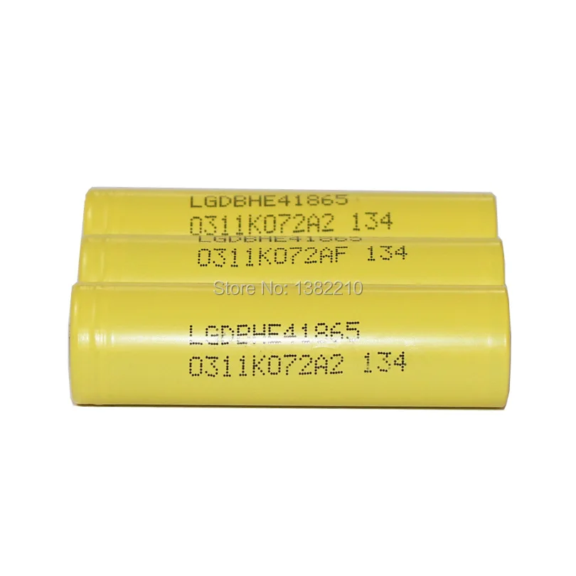 Бесплатная доставка! 10 шт./лот оригинальный для LG 3 6 V HE4 2500mAh 18650 Высокая емкость 20A
