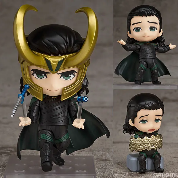 Фото Аниме Marvel Мстители локи в фильм Тор Nendoroid 866 Kawaii Super Hero 10 см фигурку игрушечные