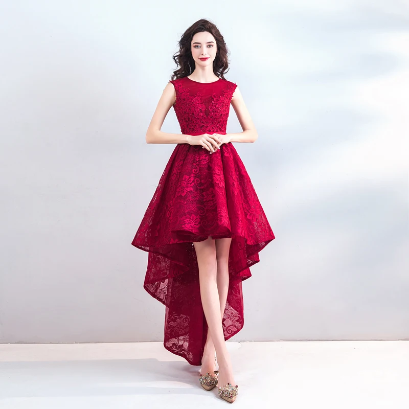 Женское коктейльное платье SSYFashion вечернее без рукавов с коротким передним и
