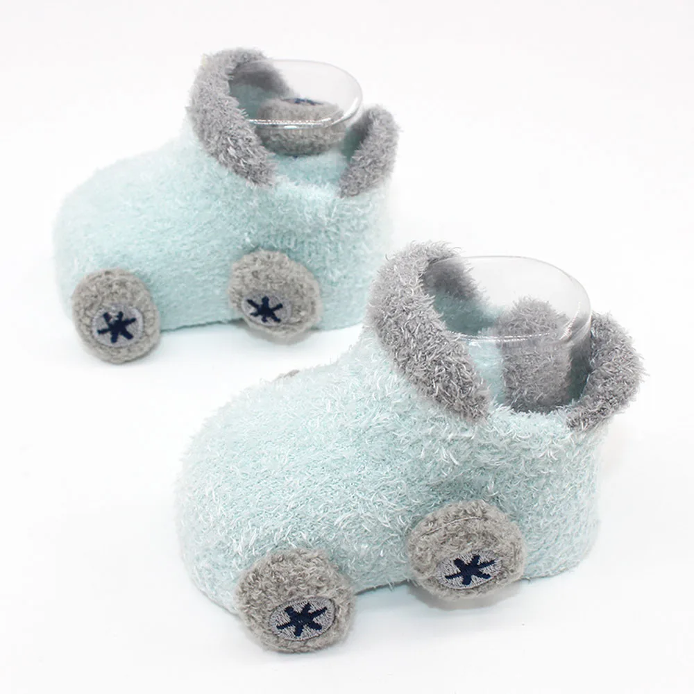 От 0 до 2 лет мягкие носки для малышей осенне-зимние теплые нескользящие