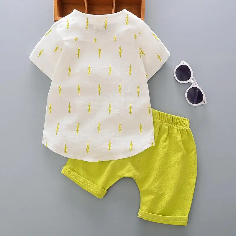 2018 Summer Boys Clothing Children Clothes Cartoon Kids Boy Set Printed TreeT-Shirt +Pants Cotton 2 Pcs Suits |