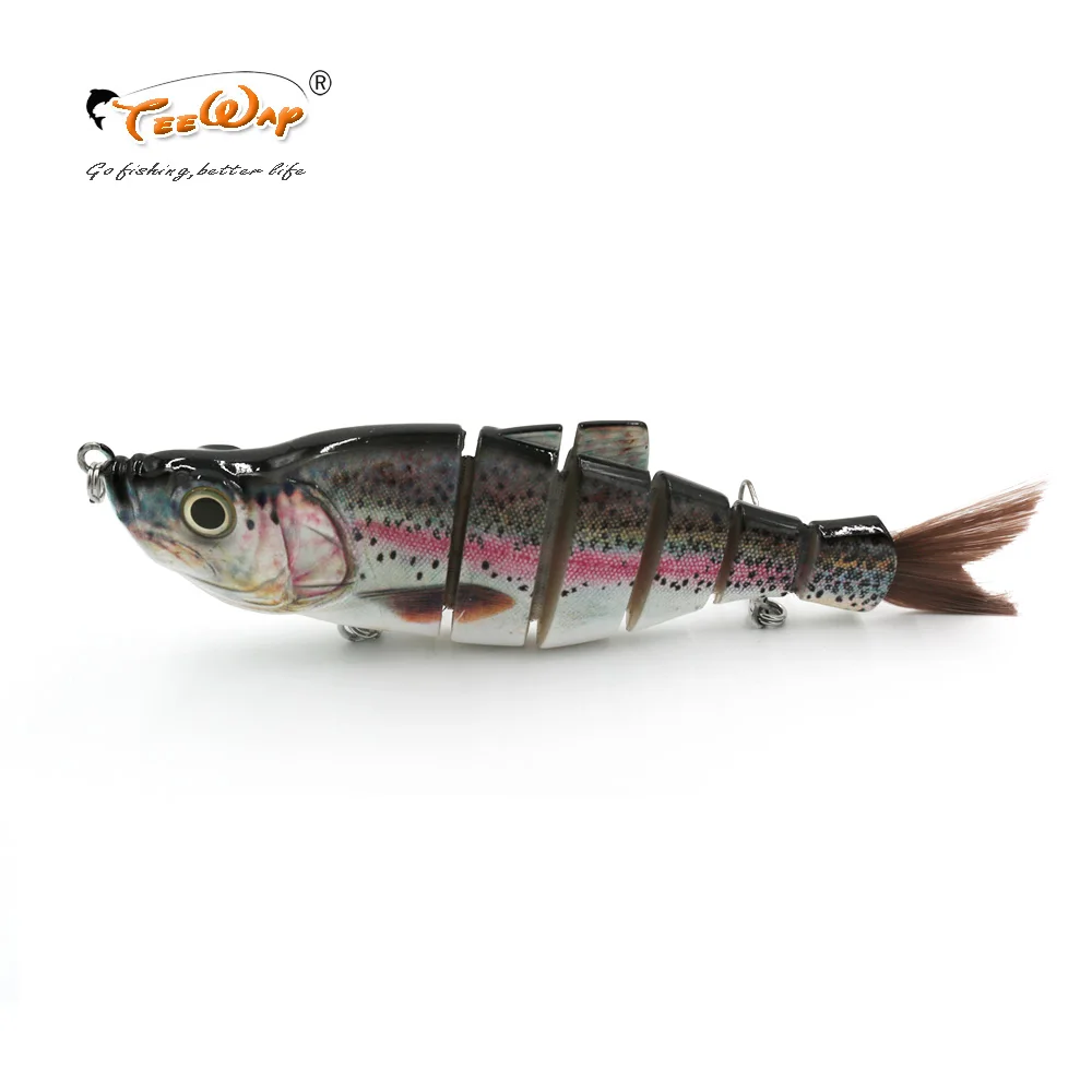 

7" 66g Fishing Lure 6 Segment Swimbait Crankbait Hard Bait Slow with 4# fishing hook fishing tackle
