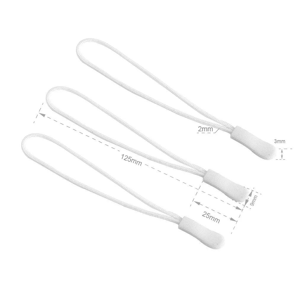 10 шт. белый застежка молния Замена шнура молнии пулер слайдер куртка застежки для