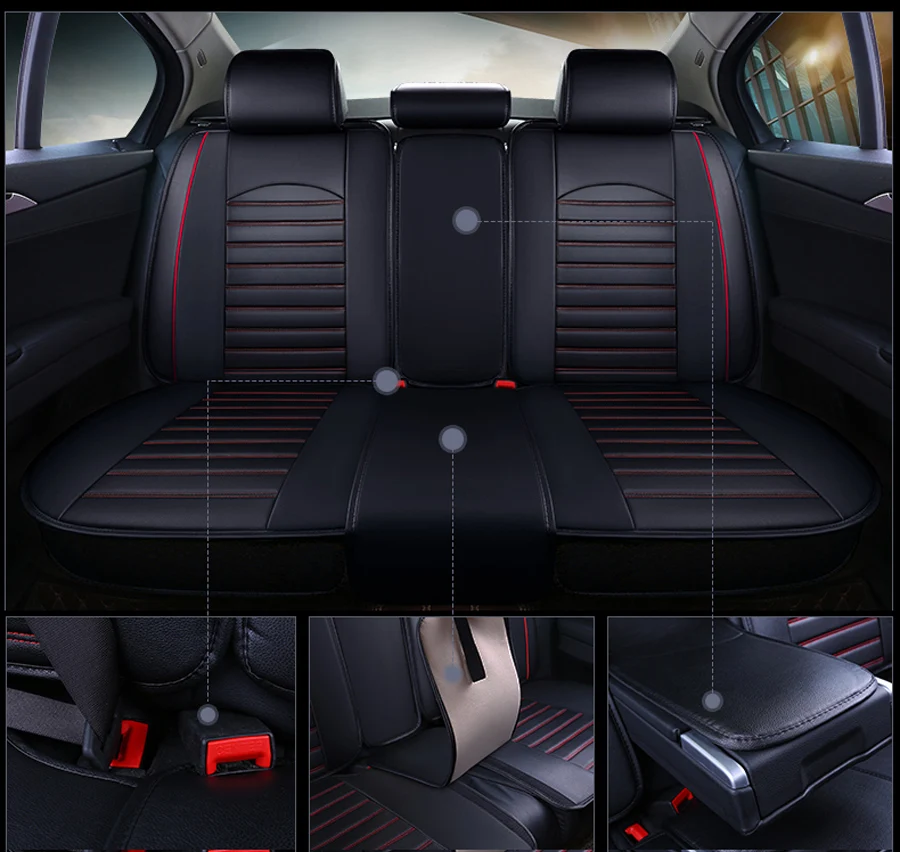 Из искусственной кожи Чехол автокресла для Audi все модели a3 a8 a4 b7 b8 b9 q7 q5 a6 c7 a5 q3