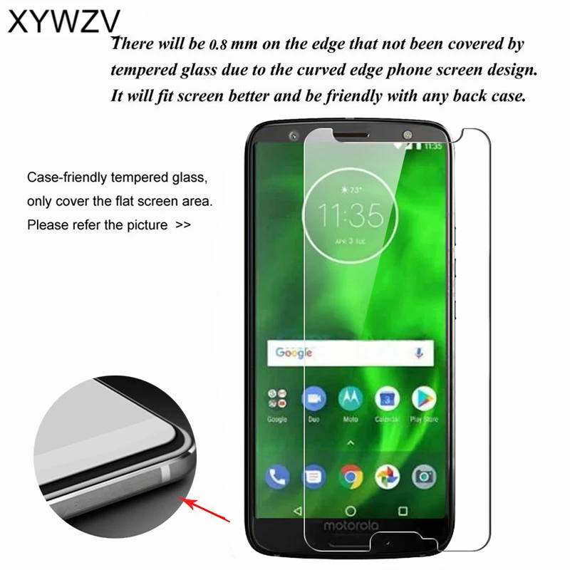 2 шт для Motorola Moto G6 стекло Закаленное пленка HD жесткая Защитная телефона Защитное